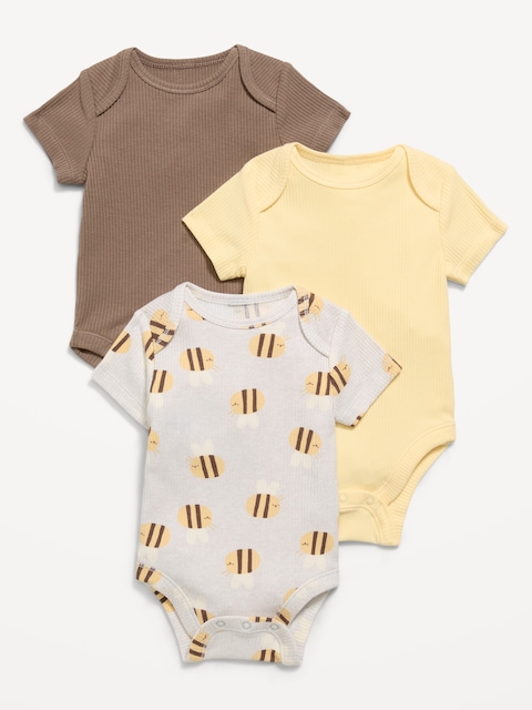 Ribbed Bodysuit 3-Pack for Baby