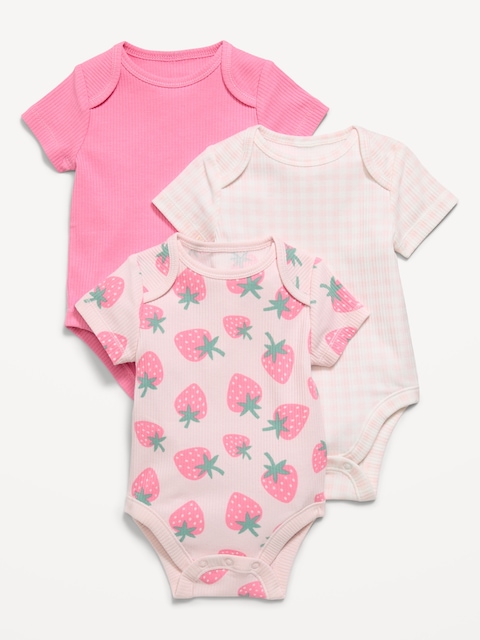 Ribbed Bodysuit 3-Pack for Baby