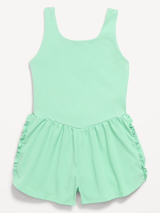 Image number 4 showing, PowerChill Sleeveless Ruffle-Trim Romper for Girls