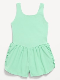 Image number 4 showing, PowerChill Sleeveless Ruffle-Trim Romper for Girls