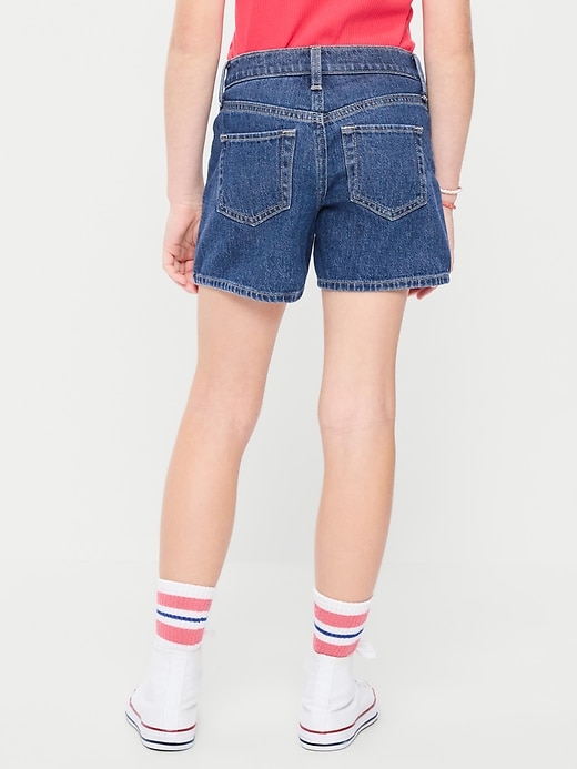 Image number 2 showing, High-Waisted Hearts Jean Midi Shorts for Girls