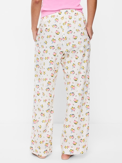 Image number 2 showing, High-Waisted Poplin Pajama Pant
