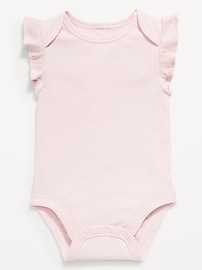 Image number 2 showing, Ruffle-Sleeve Ribbed Bodysuit for Baby