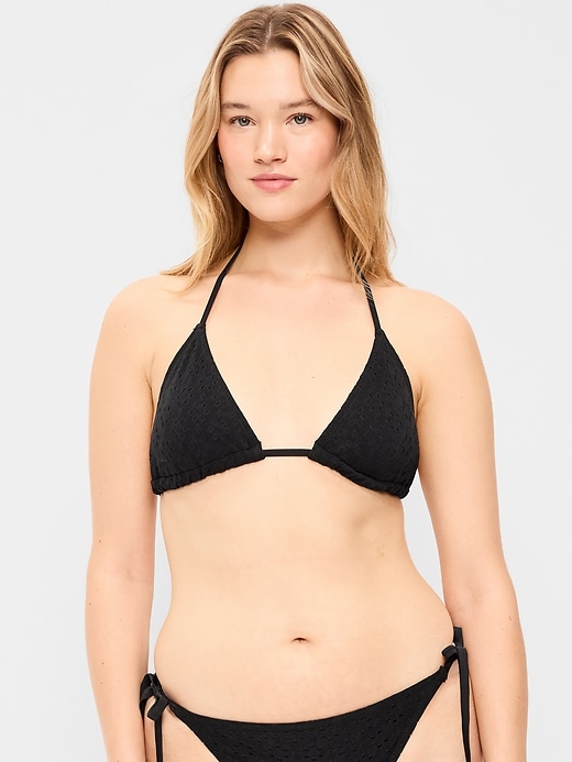 Image number 5 showing, Triangle String Bikini Swim Top