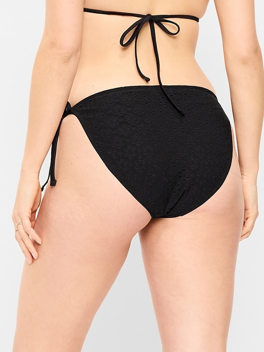 Image number 5 showing, Eyelet String Bikini Swim Bottoms