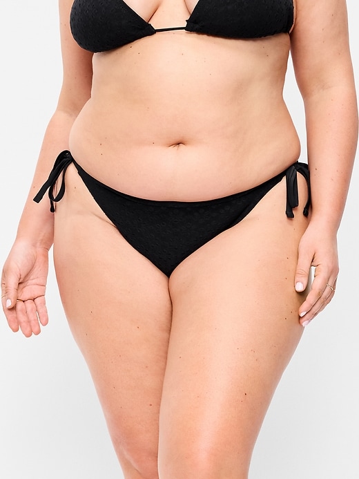 Image number 6 showing, Eyelet String Bikini Swim Bottoms