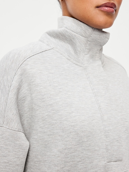 Image number 3 showing, Bounce Fleece Oversized Snap-Front Tunic