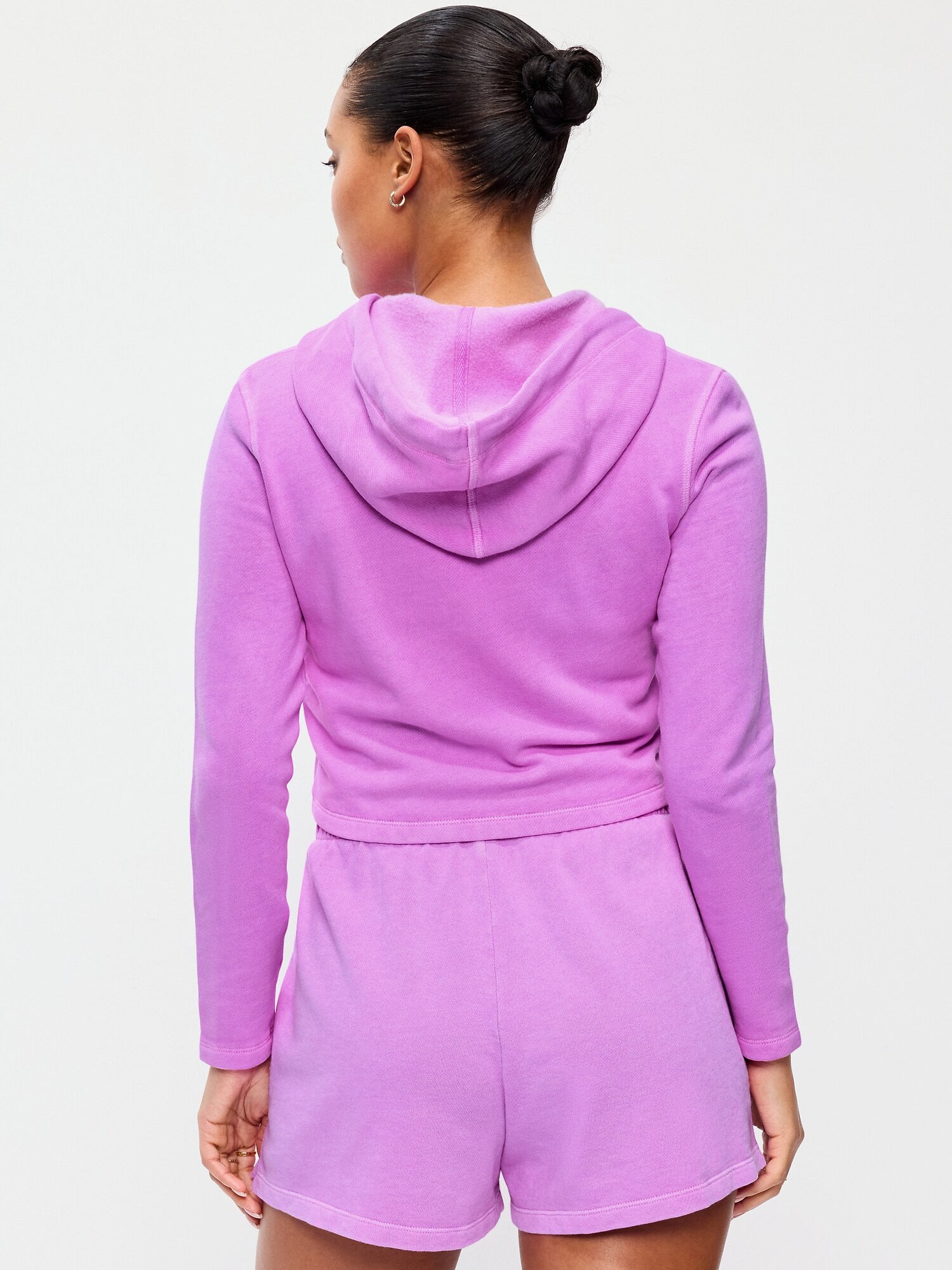 Женское худи Old Navy SoComfy Cropped Zip, цвет: Орхидея — фото 2
