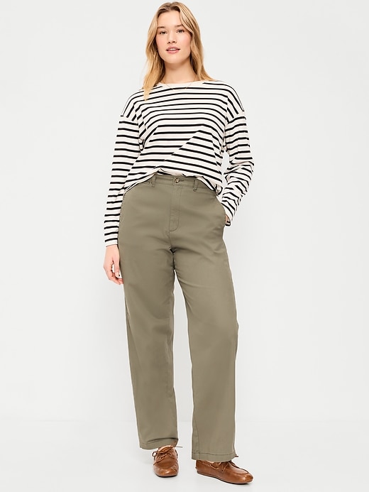 Image number 5 showing, High-Waisted OGC Chino Full Length Straight Pants