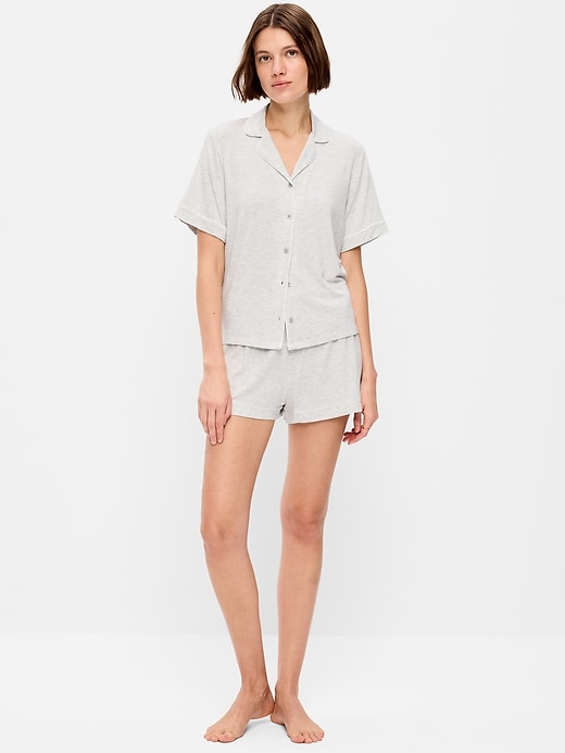 Image number 1 showing, Sunday Sleep Knit Jersey Short Set