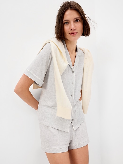 Image number 3 showing, Sunday Sleep Knit Jersey Short Set