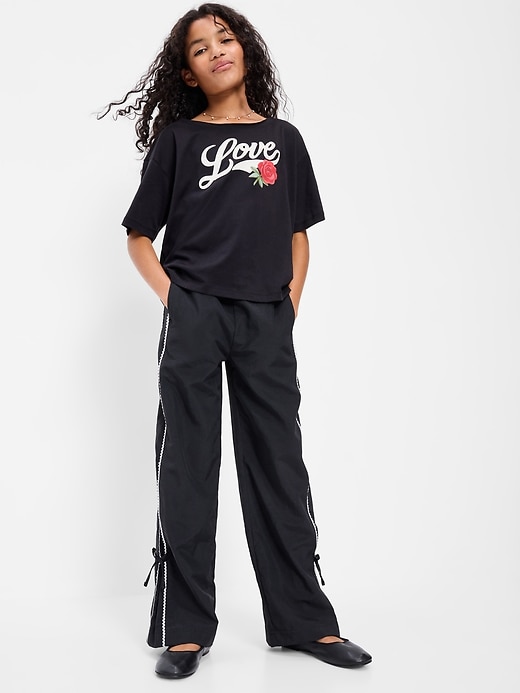 Image number 3 showing, High-Waisted Bow Parachute Pants for Girls