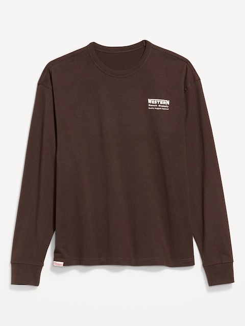 Heavyweight Crew-Neck Graphic Cropped T-Shirt