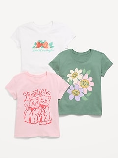Short-Sleeve Graphic T-Shirt 3-Pack for Girls