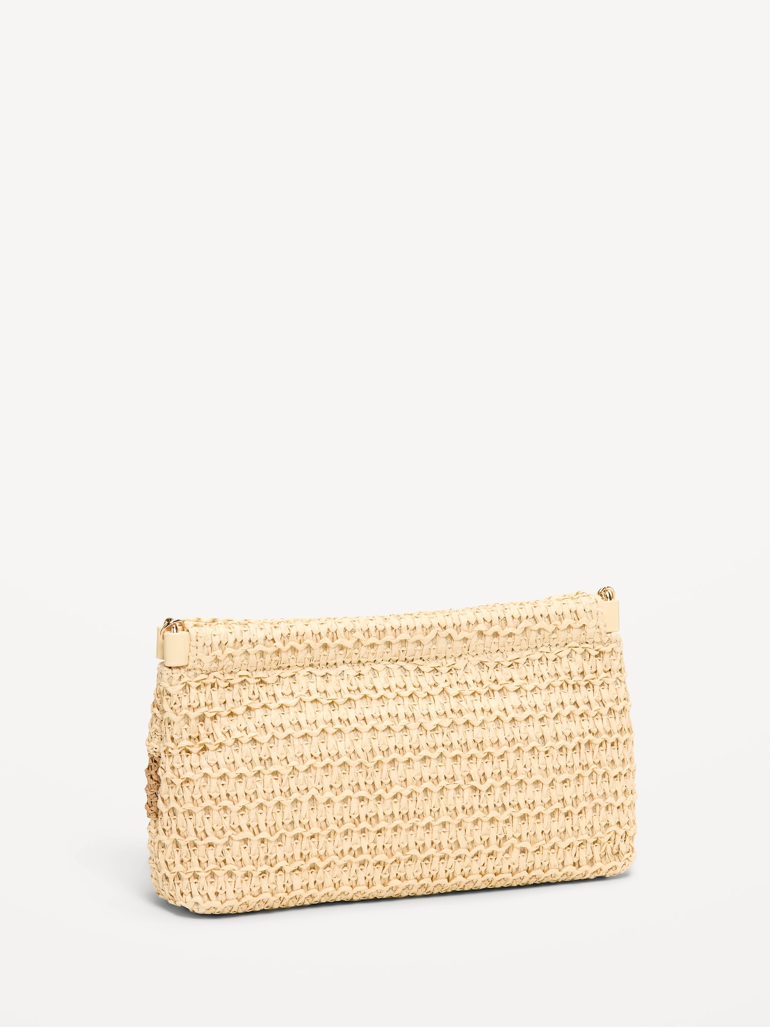 Ruffled Raffia Shoulder Bag