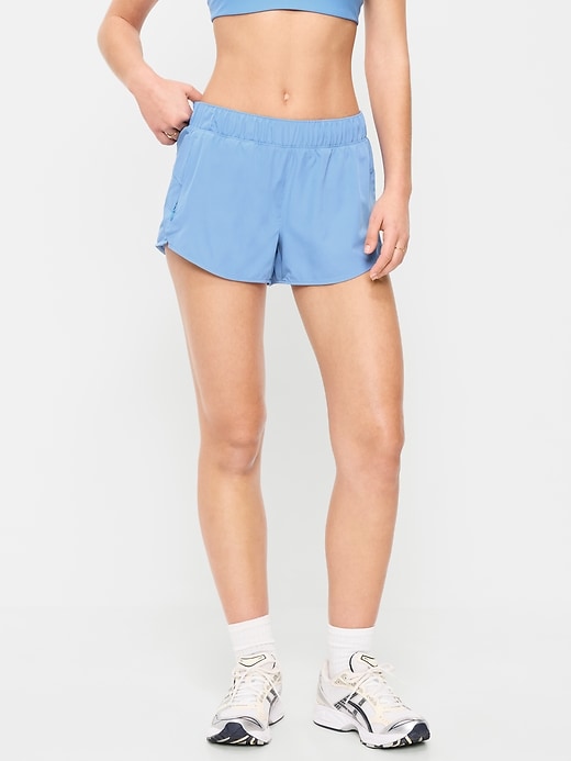 Image number 1 showing, Mid-Rise StretchTech Run Shorts -- 3-inch inseam