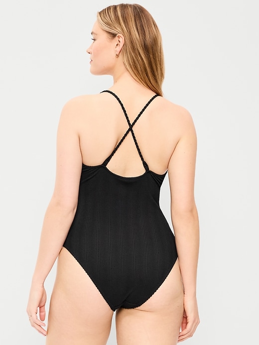 Image number 6 showing, Braided-Strap One-Piece Swimsuit