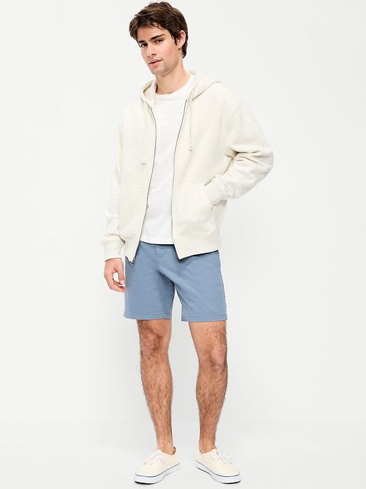 Image number 1 showing, Slim Built-In Flex Rotation Chino Shorts -- 8-inch inseam