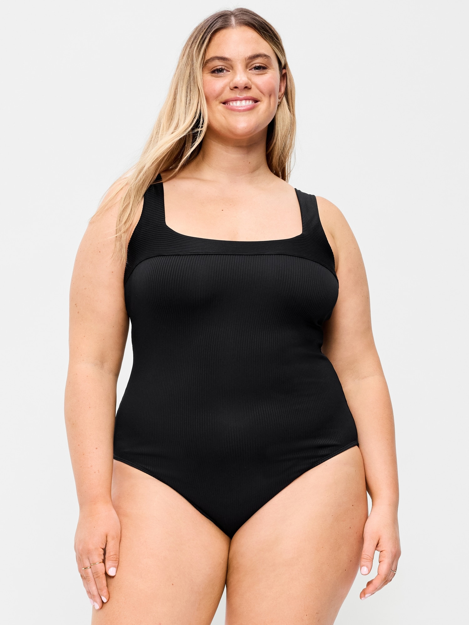 Ribbed One-Piece Swimsuit