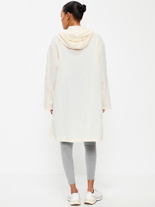 Image number 2 showing, Loose-Fit Hooded Trench Coat
