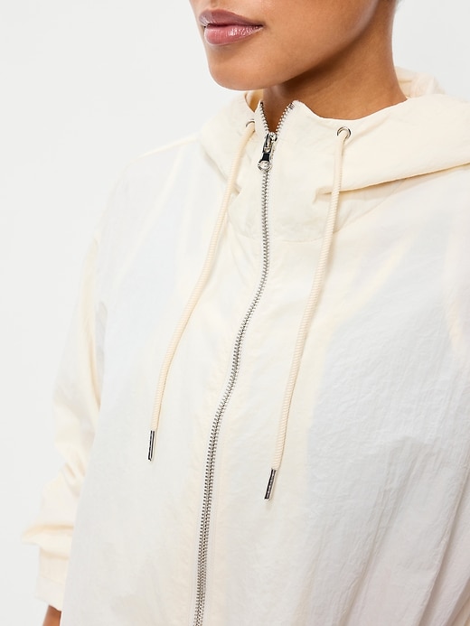 Image number 4 showing, Loose-Fit Hooded Trench Coat