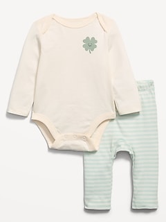 Long-Sleeve Bodysuit and Leggings Set for Baby
