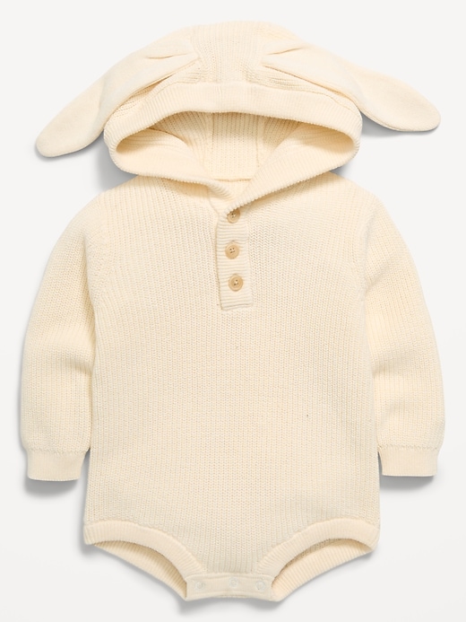 Image number 2 showing, Critter Hooded Sweater-Knit One-Piece for Baby
