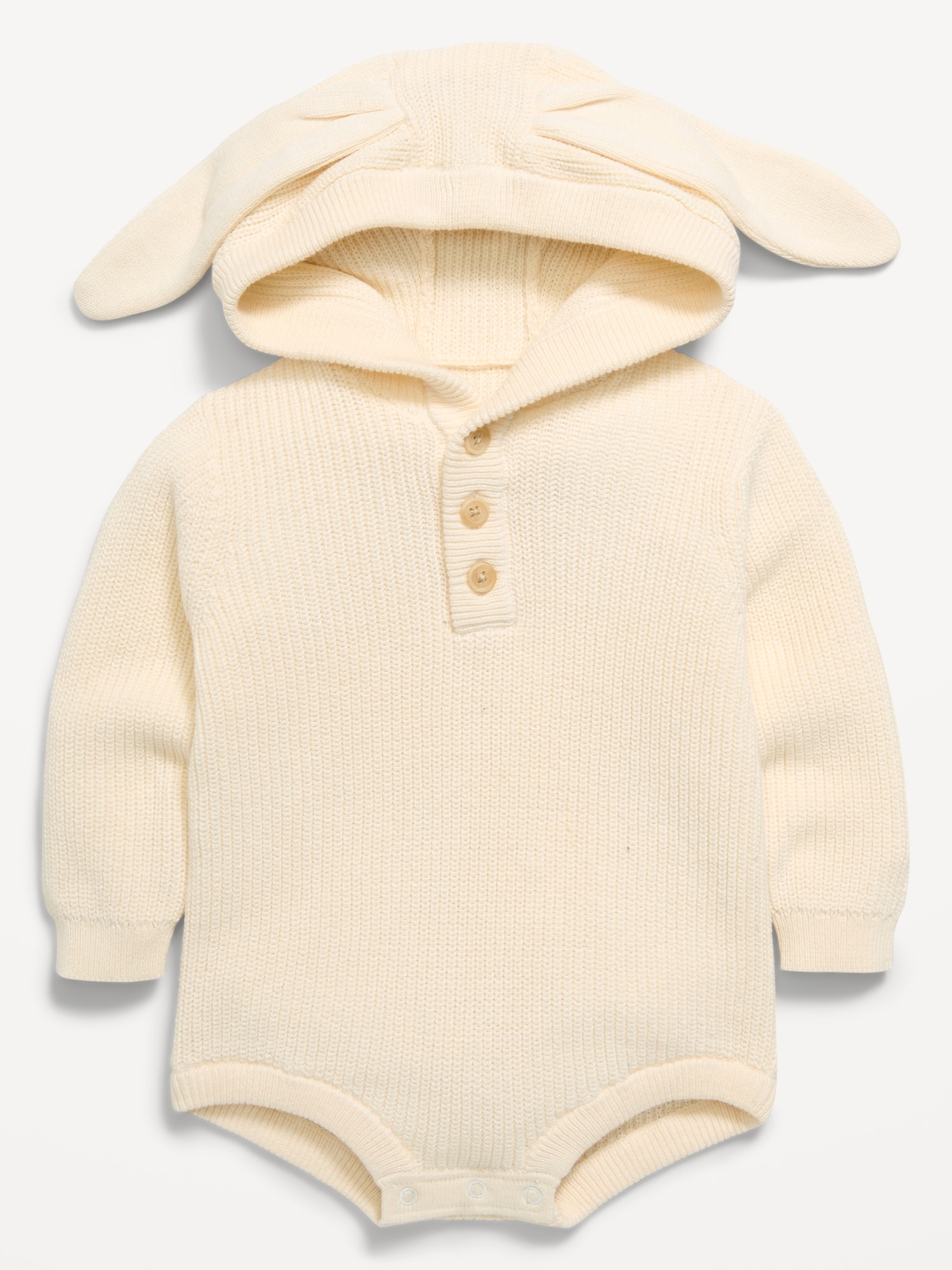 Critter Hooded Sweater-Knit One-Piece for Baby