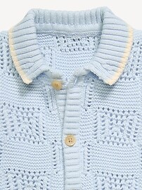 Image number 4 showing, Short-Sleeve Sweater-Knit One-Piece Romper for Baby