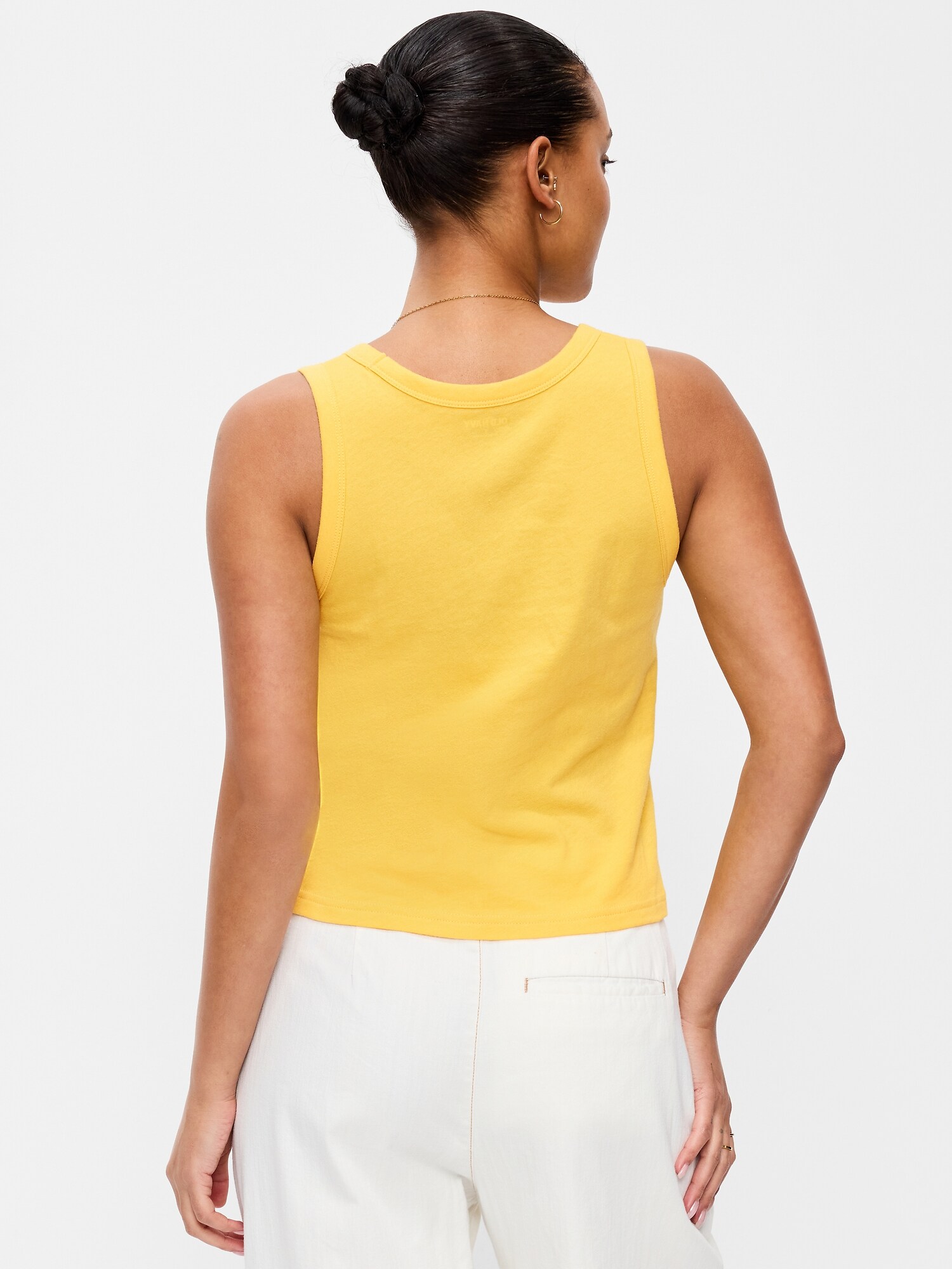 Женский топ Old Navy Relaxed Scoop-Neck Tank Top, цвет: Золотой — фото 2