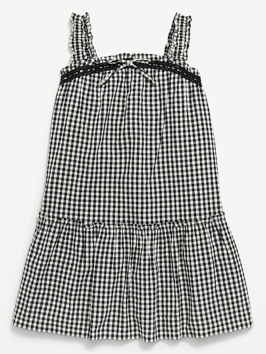 Image number 3 showing, Printed Sleeveless Ruffled Swing Dress for Girls