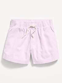 Image number 4 showing, High-Waisted Pull-On Twill Shorts for Girls