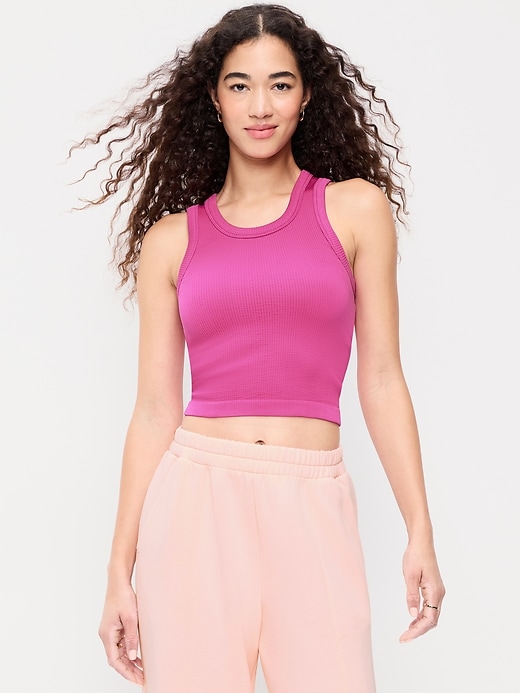 Image number 1 showing, Exhale Seamless Fitted Rib Tank