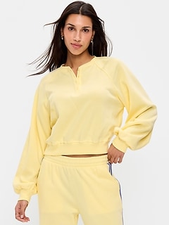 SoComfy Oversized Button-Front Sweatshirt