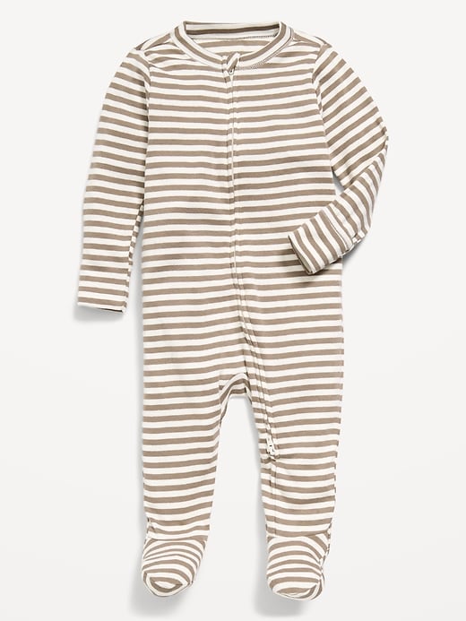 Image number 1 showing, 2-Way-Zip Sleep & Play Footed One-Piece for Baby