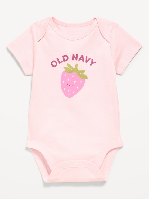 Short-Sleeve Logo-Graphic Bodysuit for Baby