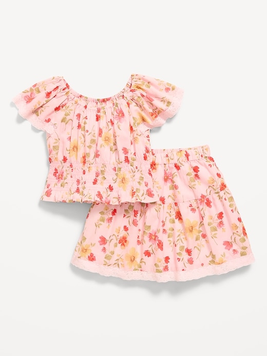 Image number 2 showing, Printed Short-Sleeve Top and Skirt Set for Toddler Girls