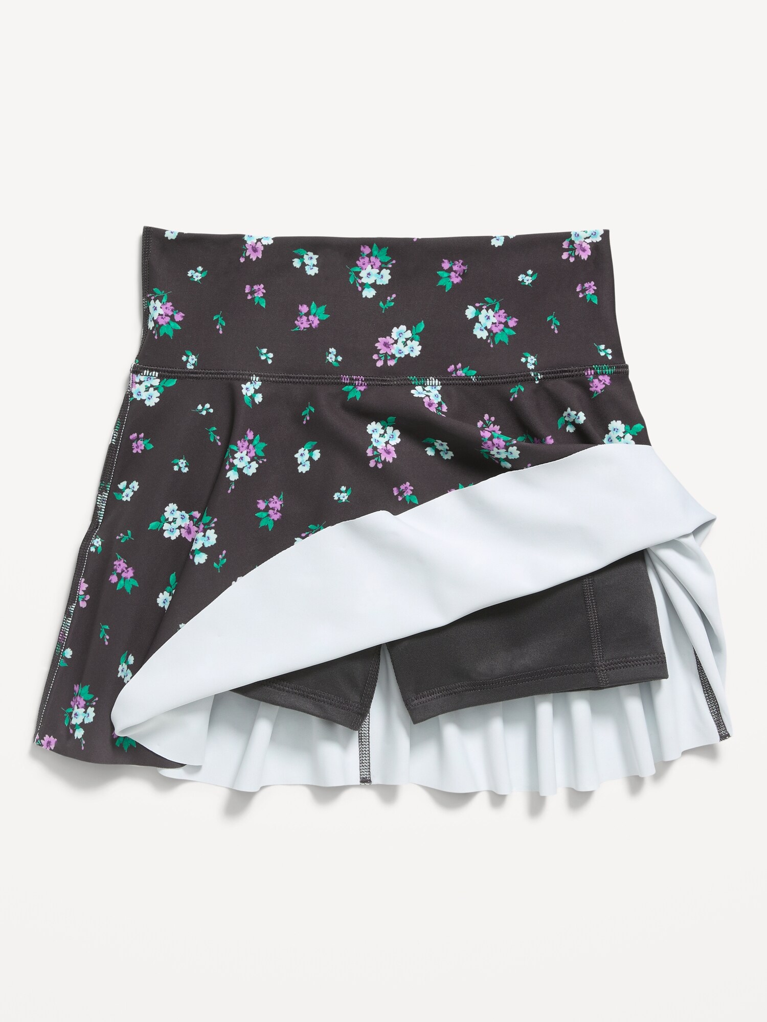 Юбка-шорты Old Navy High-Waisted PowerSoft Skort для девочек, цвет: Чёрный с принтом — фото 4
