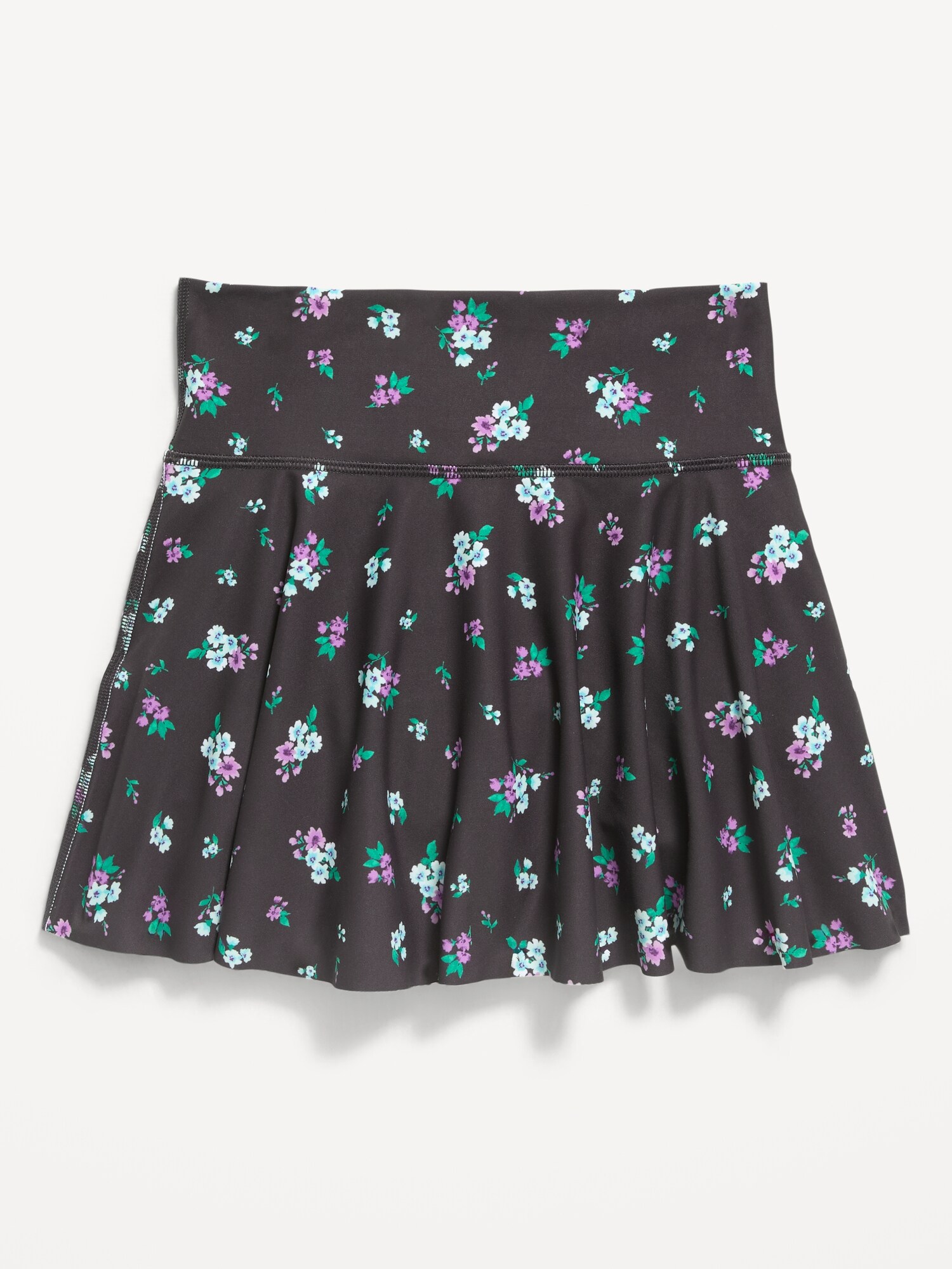 Юбка-шорты Old Navy High-Waisted PowerSoft Skort для девочек, цвет: Чёрный с принтом — фото 3