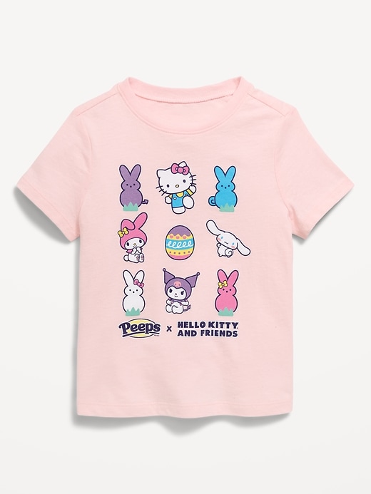 Image number 1 showing, PEEPS® x Hello Kitty® Graphic T-Shirt for Toddler Girls