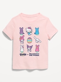 Image number 1 showing, PEEPS® x Hello Kitty® Graphic T-Shirt for Toddler Girls