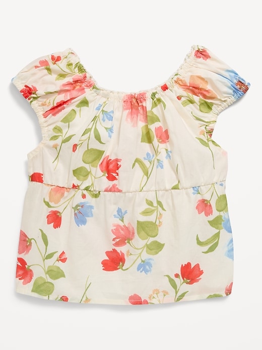 Image number 3 showing, Fitted Button-Front Poplin Top for Girls