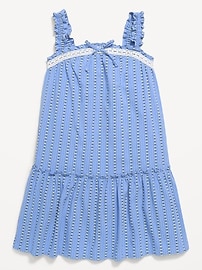 Image number 3 showing, Printed Sleeveless Ruffled Swing Dress for Girls