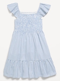 Image number 3 showing, Printed Smocked Fit and Flare Dress for Girls