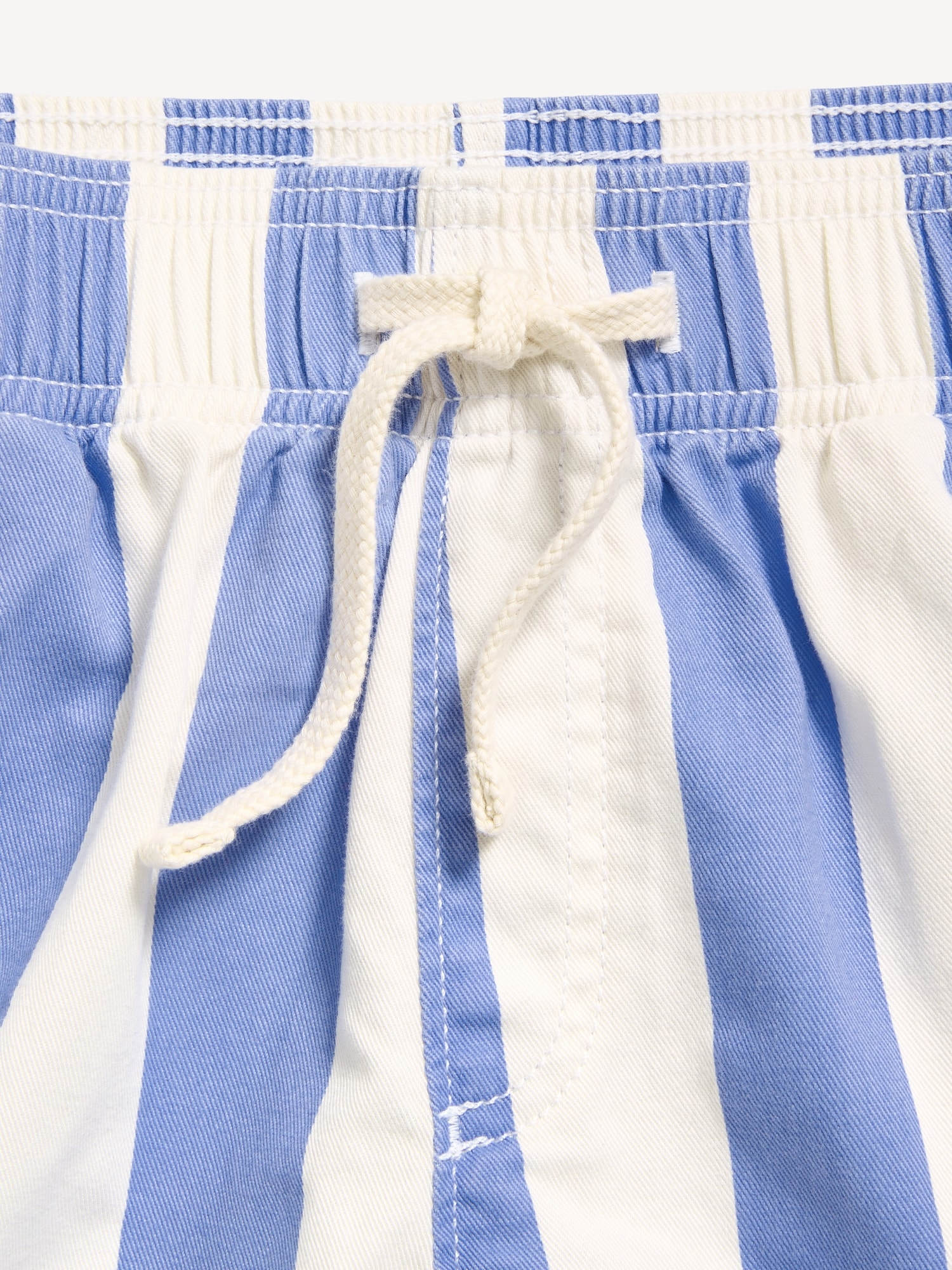 High-Waisted Pull-On Striped Twill Shorts for Girls