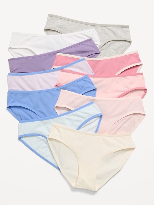 Image number 1 showing, Bikini Underwear 10-Pack for Girls