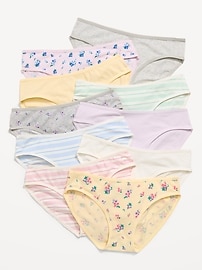 Image number 1 showing, Bikini Underwear 10-Pack for Girls