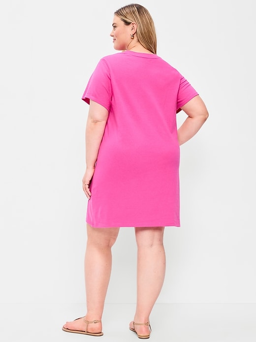 Image number 6 showing, Vintage Crew-Neck Mini T-Shirt Dress