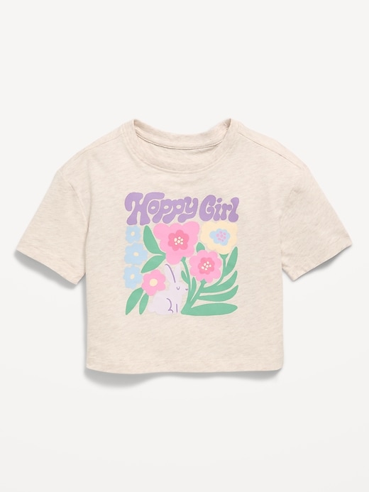Image number 1 showing, Short-Sleeve Boxy Graphic T-Shirt for Toddler Girls