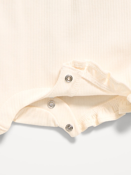 Image number 3 showing, Tie-Strap Graphic One-Piece Romper for Baby